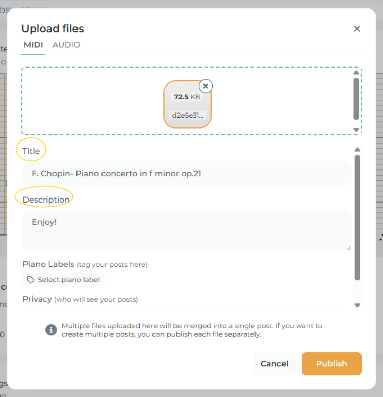 Upload step 4