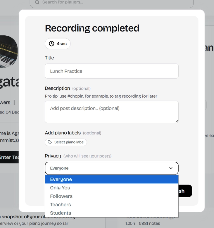 Post form details step 3